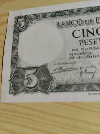 Billete 5 Pesetas Banco de España 1954
