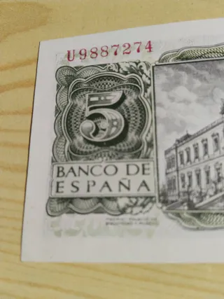 Billete 5 Pesetas Banco de España 1954