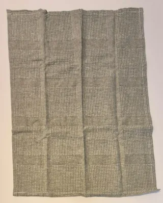 Set cucina cotone verde oliva e bianco