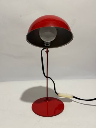 Lampada da tavolo vintage rossa anni 70/80