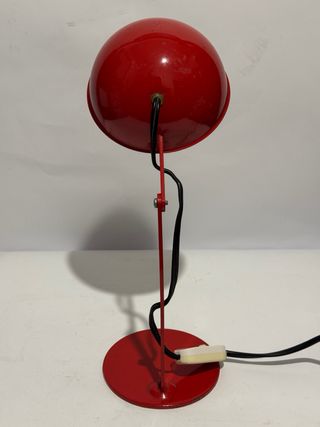 Lampada da tavolo vintage rossa anni 70/80
