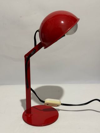 Lampada da tavolo vintage rossa anni 70/80