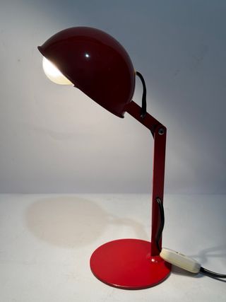 Lampada da tavolo vintage rossa anni 70/80