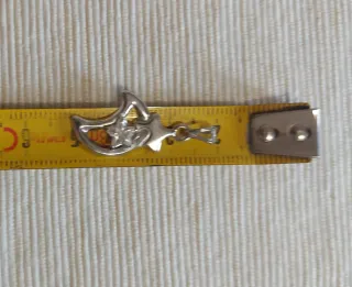 Ciondolo  lun oro bianco 750 con zircone