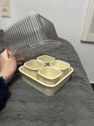 Mini invernadero con 4 macetas