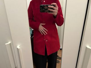 Chaqueta larga roja Primark Talla M