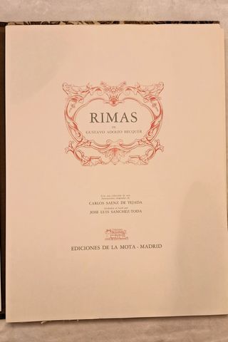 Rimas de Bécquer.Libro con ilustraciones a buril
