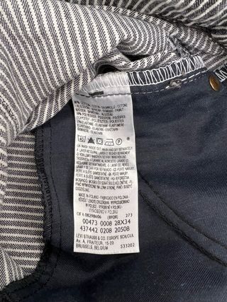 Levi's 473 a righe vintage taglia XS