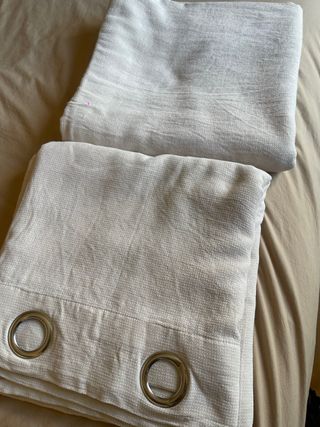 Cortinas largas beige y crema 145*300