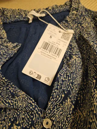 Vestido Mango corto volantes estampado