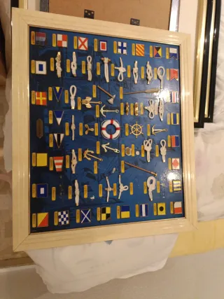 Cuadro Nudos Marineros y Banderas