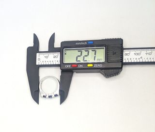 Anillo oro blanco 18k Zafiro diamante, 4.93g, T-19