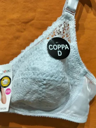 Reggiseno pizzo bianco taglia 10D