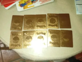 Cartas Pokémon Doradas con Sobre