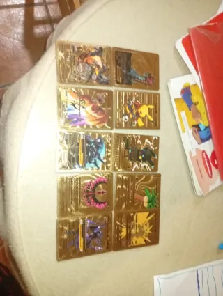 Cartas Pokémon Doradas con Sobre
