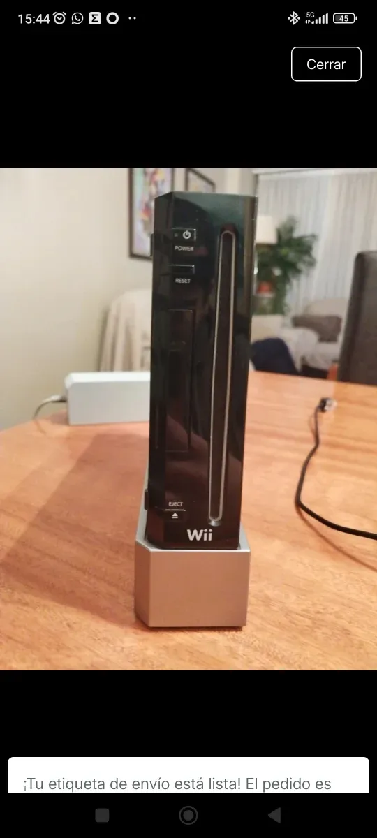 Nintendo Wii Retrocompatible Negra afbeelding 3