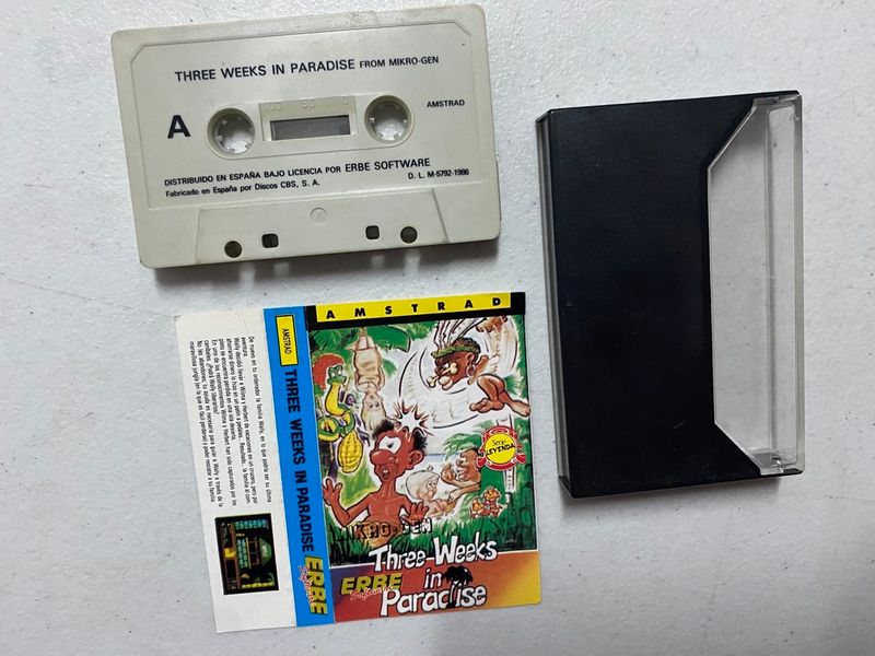 Three Weeks in Paradise AMSTRAD VIDEOJUEGO ERBE afbeelding 2