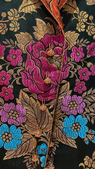 Chaleco fallero hombre verde bordado