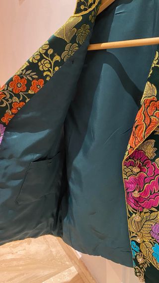 Chaleco fallero hombre verde bordado