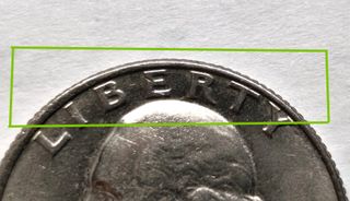 Moneda de EE.UU. Año 1776-1976 (Figura Descentrada