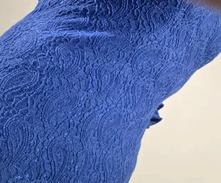 Traje o vestido de flamenca azul con volantes