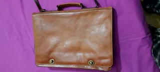 Portafolios cartera piel marrón