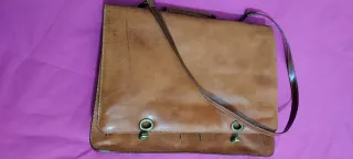Portafolios cartera piel marrón