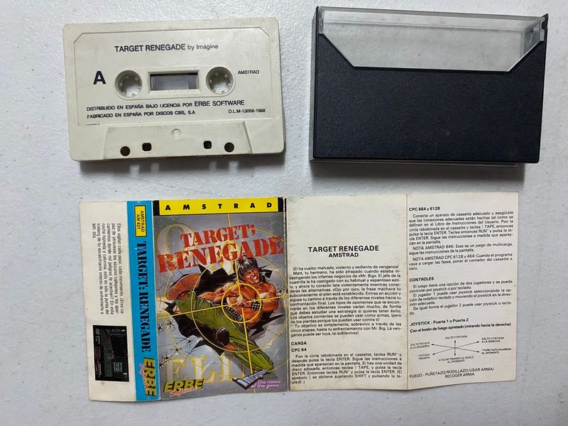 Target Renegade Amstrad Cassette VIDEOJUEGO ERBE afbeelding 2