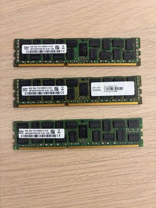 3 Memorias ddr3 8gb servidores Cisco