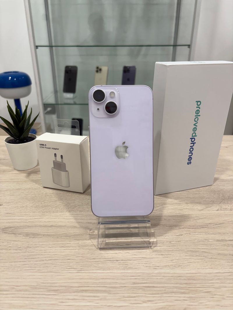 iPhone 14 128GB Morado como Nuevo + Factura