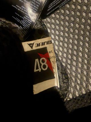 Traje de moto Dainese cuero blanco y negro talla48
