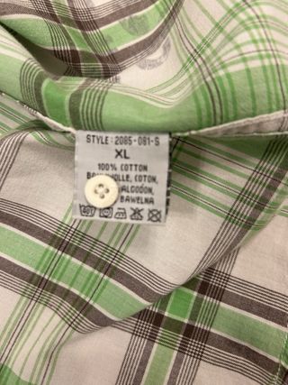 Camisa manga corta cuadros Blend verde y blanco