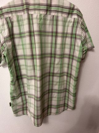 Camisa manga corta cuadros Blend verde y blanco