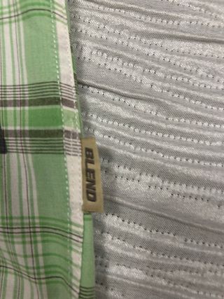 Camisa manga corta cuadros Blend verde y blanco