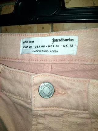 Jeans Stradivarius rosa pesca taglia 40