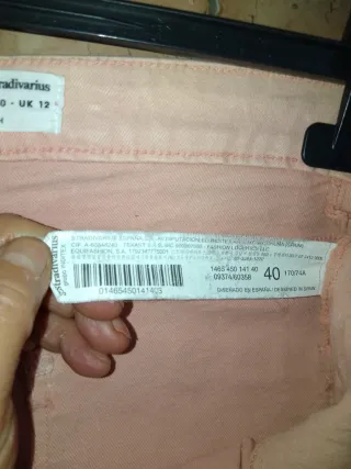 Jeans Stradivarius rosa pesca taglia 40
