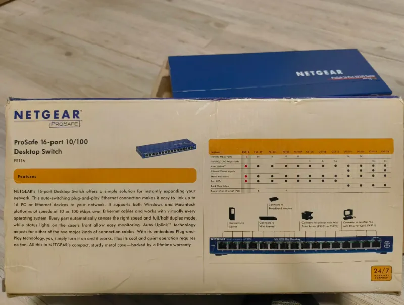 Switch Netgear 16 Puertos 10/100 FS116 afbeelding 2