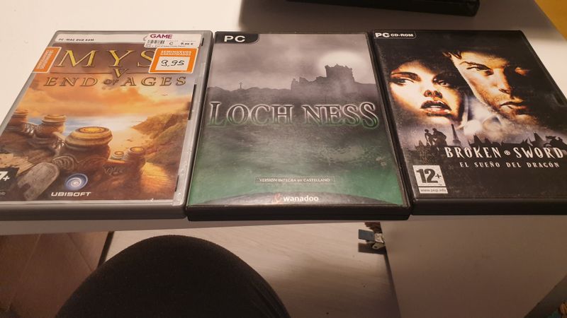 Lote 3 Juegos PC: Myst V, Loch Ness, Broken Sword