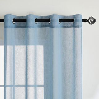 Cortinas transparentes azules