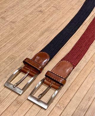 2 Cinturones Elásticos Trenzados Hombre
