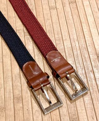 2 Cinturones Elásticos Trenzados Hombre