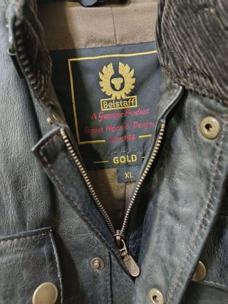 Cazadora de cuero Belstaff marrón oscuro