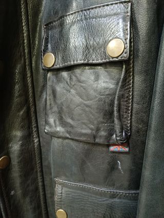 Cazadora de cuero Belstaff marrón oscuro