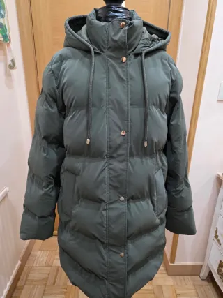 Parka Zara Verde Talla M