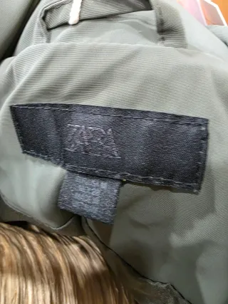 Parka Zara Verde Talla M