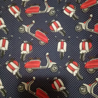 Vestido KKOUMADRID azul y rojo