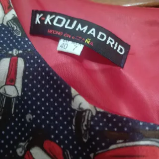Vestido KKOUMADRID azul y rojo