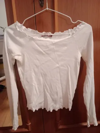 Jersey fino blanco manga larga