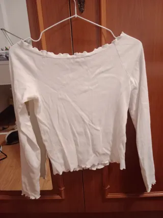 Jersey fino blanco manga larga