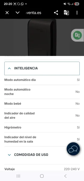 Deshumidificador Rowenta Intense Dry Control
